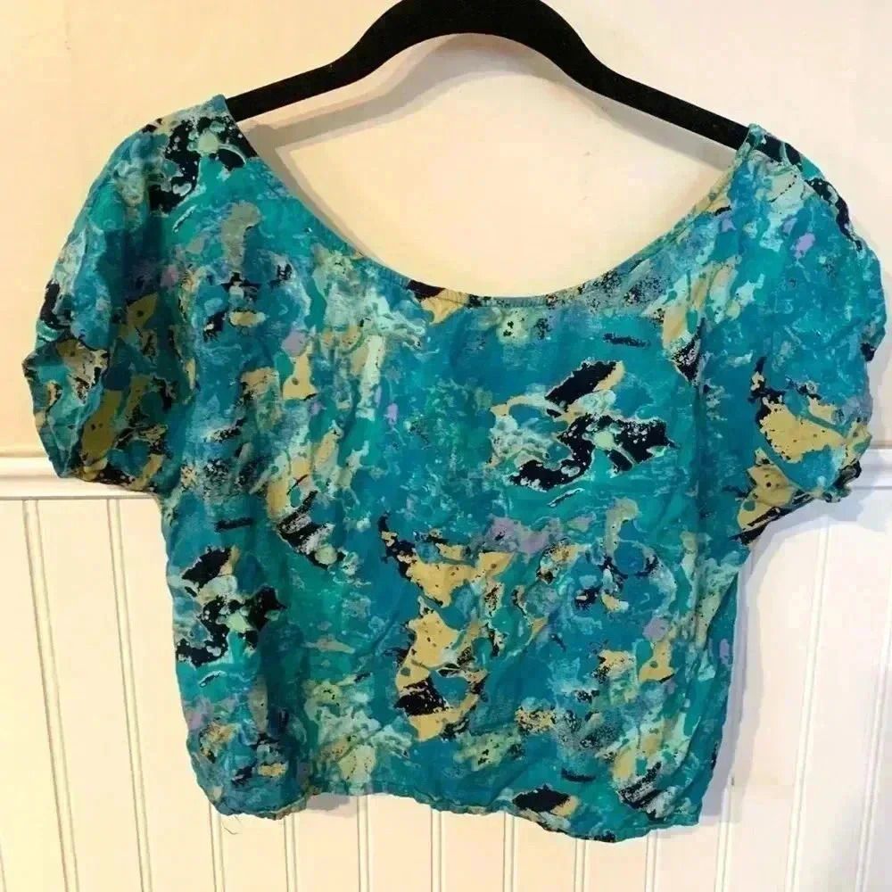 Many Belles Down Crop Top w/ Open Back
